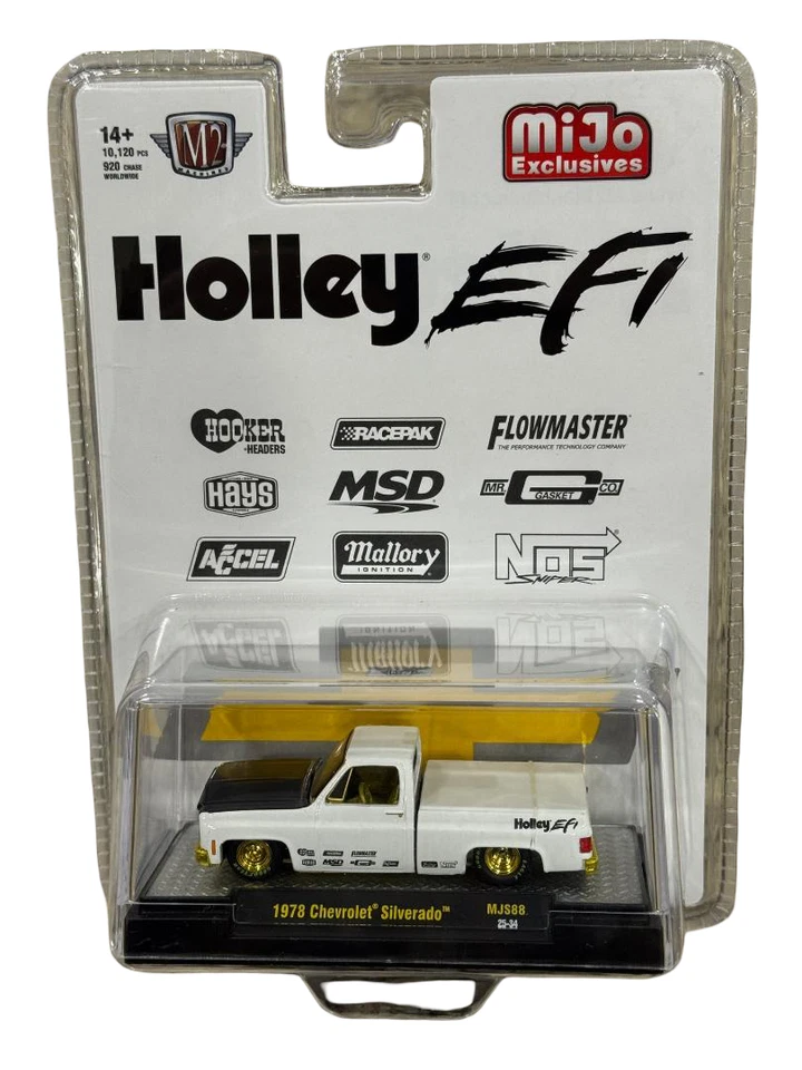 Chevy Silverado Holley 1978 M2 Machines Custom White MiJo Exclusives 1/64 Chase Foto 1 de 1