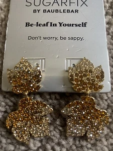 Orecchini Bling Sugarfix by Baublebar Jewelry "Be-Leaf in Yourself" - Foto 1 di 2