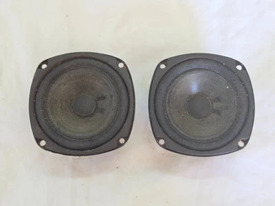 Pair of Vintage Solar 4" Square Midrange Speakers – 8 Ohm – Tested - Image 1 of 4