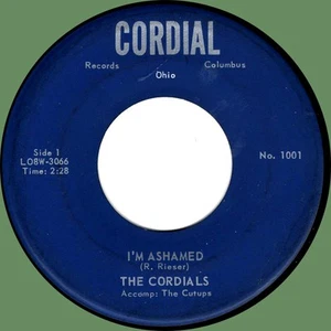 CORDIALS I'm Ashamed / Sentimental Journey 45rpm Cordial 1960 doo-wop - Picture 1 of 1
