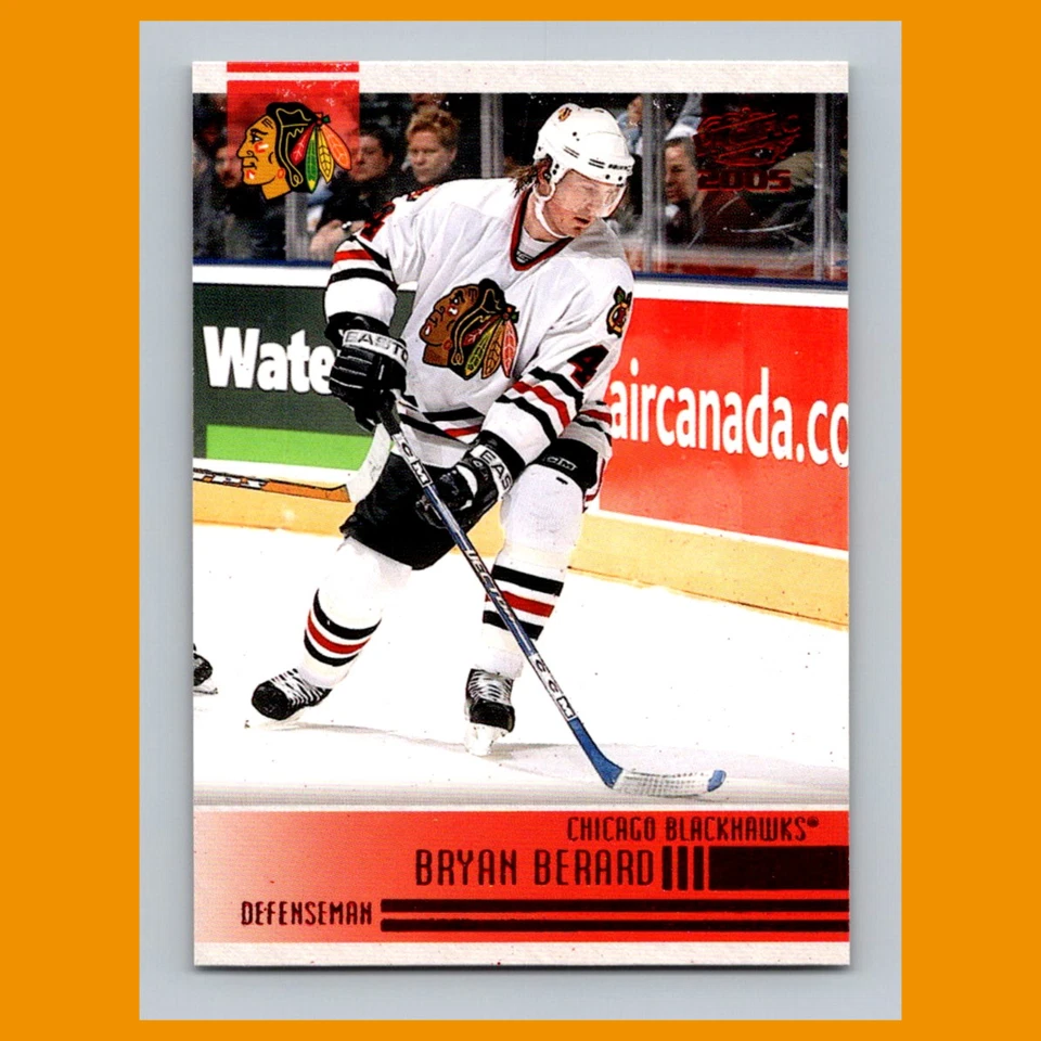 Bryan Berard #58 2004-05 Pacific Red Chicago Blackhawks Hockey Card NHL - Image 1 of 3