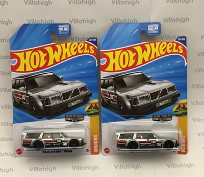 Hot Wheels 2025 ZAMAC #11 VOLVO 240 Drift Wagon Lote de 2 Diecast 1/64 227/250 Foto 1 de 3