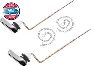 Toilet Handle Replacement Kit, Chrome Finish Side Mount Toilet Trip Lever - Picture 1 of 12