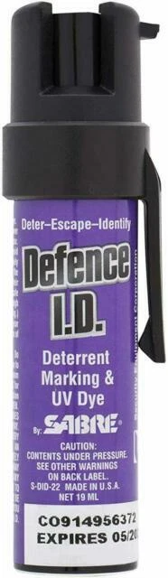 Sabre Defence I.D. Compact Criminal Identifier Self Defence Spray with Clip