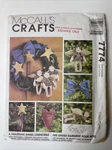 McCalls 7774 Guardian Angel Sewing Pattern Ornaments Treeskirt Stockings Wreath - Picture 1 of 2