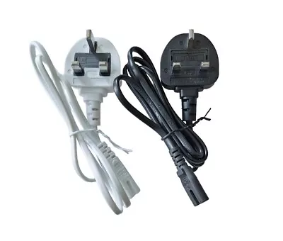 Figure 8 C7 UK Power Cable FOR XBOX X SERIES PLAYSTATION 5 SKY Q Mains Lead Plug - Image 1 of 4