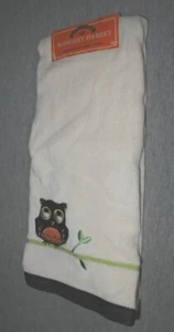 NUEVO Toalla de mano de baño de cocina Kohl's bordada búho en una rama de árbol 16,5" x 25" - Imagen 1 de 8