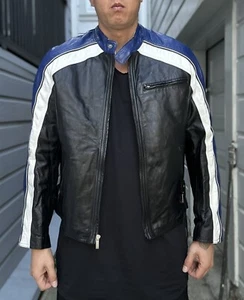 Vintage M Julian Wilson Leder Cafe Racer Motorradjacke groß schonend getragen - Bild 1 von 19