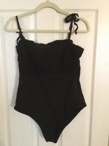 Black Bathing Suit One Piece Size 12 H&M - Picture 1 of 2