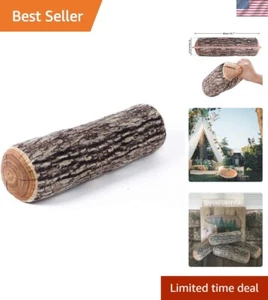 Comfortable Round Throw Pillow - Funny Wood Log Print for Kids and Living Space - Picture 1 of 9