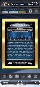 Topps Star Wars Digital Card Trader Gold Gilded Galactic Files R5-D4 Error - Picture 1 of 1