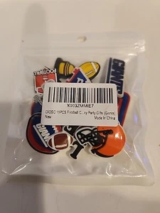 New York Giants Football Crocs Charms Set Of 10 - Picture 1 of 2
