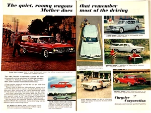 1961 Chrysler Station Wagons zweiseitige Printanzeige - Bild 1 von 3