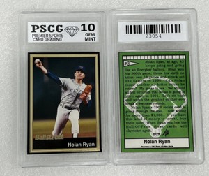 1991 #   3 Nolan Ryan Ballstreet Rangers GOLD BORDER  PSCG 10 GEM MINT