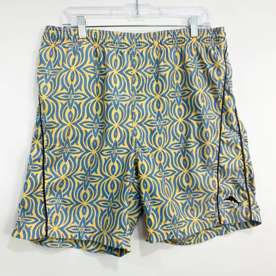 Tommy Bahama Relax Swim Trunks Men Medium 34W Blue Yellow Elastic Waist - Image 1 of 4