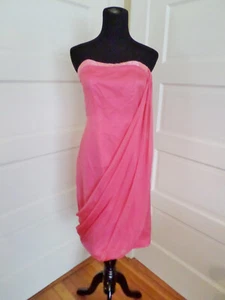 Vintage Badgley Mischka Women's Watermelon Beaded Silk Evening Dress SZ 4 NWT - Picture 1 of 13