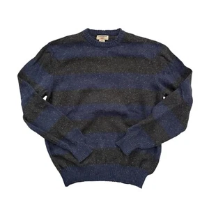Dockers Crewneck Sweater Blue & Gray Stripe Heather Size Medium - Picture 1 of 6