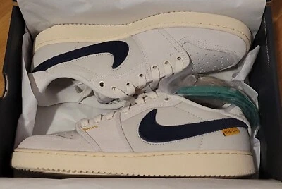 Union LA x Air Jordan 1 KO couro vela baixa tamanho 9 DZ4864-100 frete rápido - Imagem 1 de 4