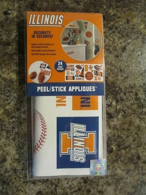 Sports Wall Decals Illinois College Sports 24 Large Designs Peel & Stick USA  - Image 1 of 4
