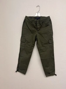 Pantalones de carga para mujer Tommy Hilfiger, talla 8, verdes - Imagen 1 de 6