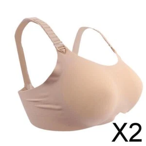 2X Reggiseno Tascabile Speciale Sexy Per Seno In Silicone Reggiseno Con Tette - Foto 1 di 10