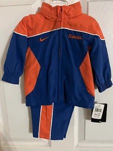 NIKE FLORIDA GATORS ORANGE BLUE 3/6M 3/6 MONTHS NWT INFANT SWEATSUIT 2 PIECE SET - Picture 1 of 8