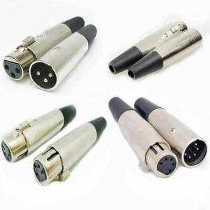 XLR Micrófono Cañón Audio Macho Hembra Conector Enchufe Equilibrado Contactos 3/4/5P - Imagen 1 de 11