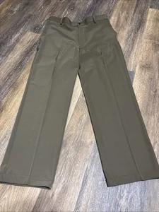 NIKE GOLF Mens Pants Size 36x34(34x31) Dark Khaki Flat Front Performance Fit - Picture 1 of 14