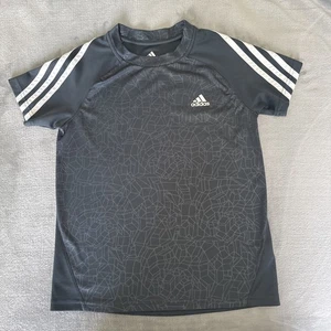 Adidas Soccer Jersey Shirt Boys Size 8, Climalite, Gray, 3 Stripes, Nice!!! - Picture 1 of 4