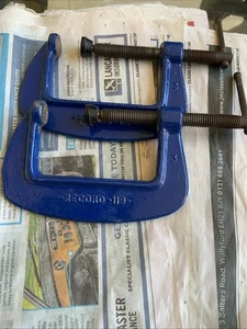 Vintage Pair Of Record G Clamps 3inch - Picture 1 of 1