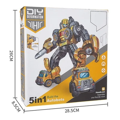 Kinder 5 in 1 Transformer Spielzeug Roboter 133 Actionfigur Modell Spielset - Bild 1 von 4