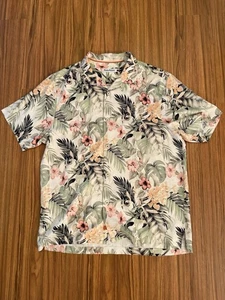 Tommy Bahama Garden Of Hope & Courage Silk Shirt Men's Large Tropical Print C - Picture 1 of 5