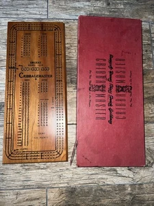 Drueke Model 1950 Vintage Once A Round 3 binari Cribbage Board Cribbagemaster Peg - Foto 1 di 6