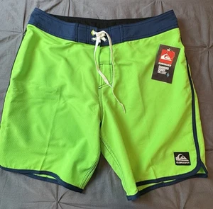 Neu mit Etikett Quicksilver neongrün OG Jakobsmuschel Boardshorts Herren Größe 32 Pool Strand Boot " - Bild 1 von 11