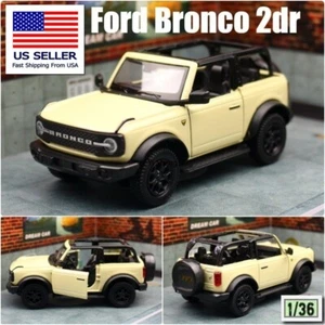 SUV TODOTERRENO FORD BRONCO TECHO ABIERTO 4x4 1/36 fundido a presión nuevo difícil de encontrar modelo de coleccionista regalo - Imagen 1 de 7