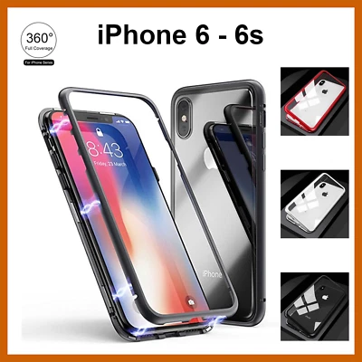 Cover Custodia per Iphone Apple 6 6s + Vetro Originale Temperato Alluminio  - Immagine 1 di 4