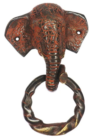 Elephant Design Antique Vintage Repro Handcrafted Brass Door Knocker Home Décor Cover