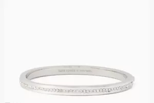 Anello Kate Spade Nuovo con etichette Bracciale Cerniera O0RU2678 Argento $79 - Foto 1 di 3