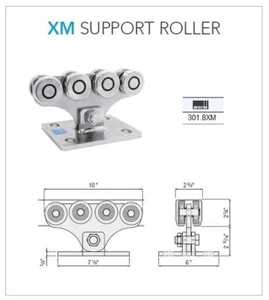 BENINCA HI-MOTIONS VOLADIZO PUERTAS CORREDERAS SOPORTE RODILLO XM SERIE 20 (301,8XM) - Imagen 1 de 4