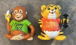 1981 Shirt Tales Vintage LJN Toys Bogey and TYG Figurine Fun Lover 2” Figures