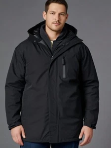 ESPIONAGE BREATHABLE WATERPROOF JACKET IN BLACK  2XL 3XL 4XL 5XL 6XL 7XL8XL - Picture 1 of 2
