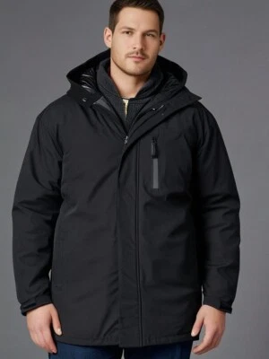 ESPIONAGE BREATHABLE WATERPROOF JACKET IN BLACK  2XL 3XL 4XL 5XL 6XL 7XL8XL - Image 1 of 2