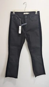 NWT Vineyard Vines High Rise Kick Flare Jet Black Jeans Tuxedo Stripe Size 30 - Picture 1 of 11