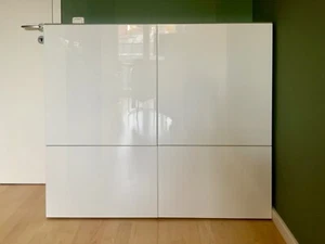 Sideboard weiß - BESTA von IKEA - hochglanz - 2 Schwingtüren und 2 Schubladen - Bild 1 von 4