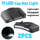 2x Clip On LED Hat Light Cap Headlight Headlamp Flashlight Lamp Torch Fishing CN