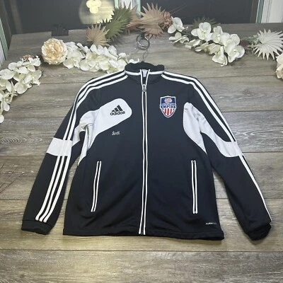 Empire Soccer Jacket Three Stripes Size Large Womens Soccer Academy Adidas Black - Image 1 of 4