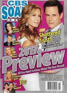 CBS Soaps In Depth Magazine Jan. 23 2017 Tracey E. Bregman Christian J. LeBlanc - Imagen 1 de 1