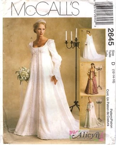 Alicyn Renaissance Wedding Gown Formal 12-16 UNCUT McCall's 2645 Sewing Pattern - Picture 1 of 5