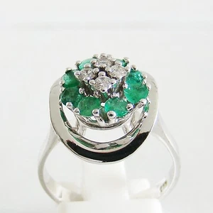 Ring Gold 585er 14 kt Smaragd Brillant Goldschmuck Edelstein Diamant Damen - Bild 1 von 6