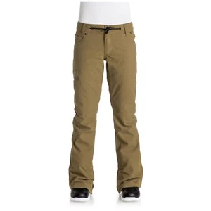 NWT WOMENS DC VIVA SNOW PANTS $180 dull gold tailored fit 15k waterproof - Picture 1 of 2